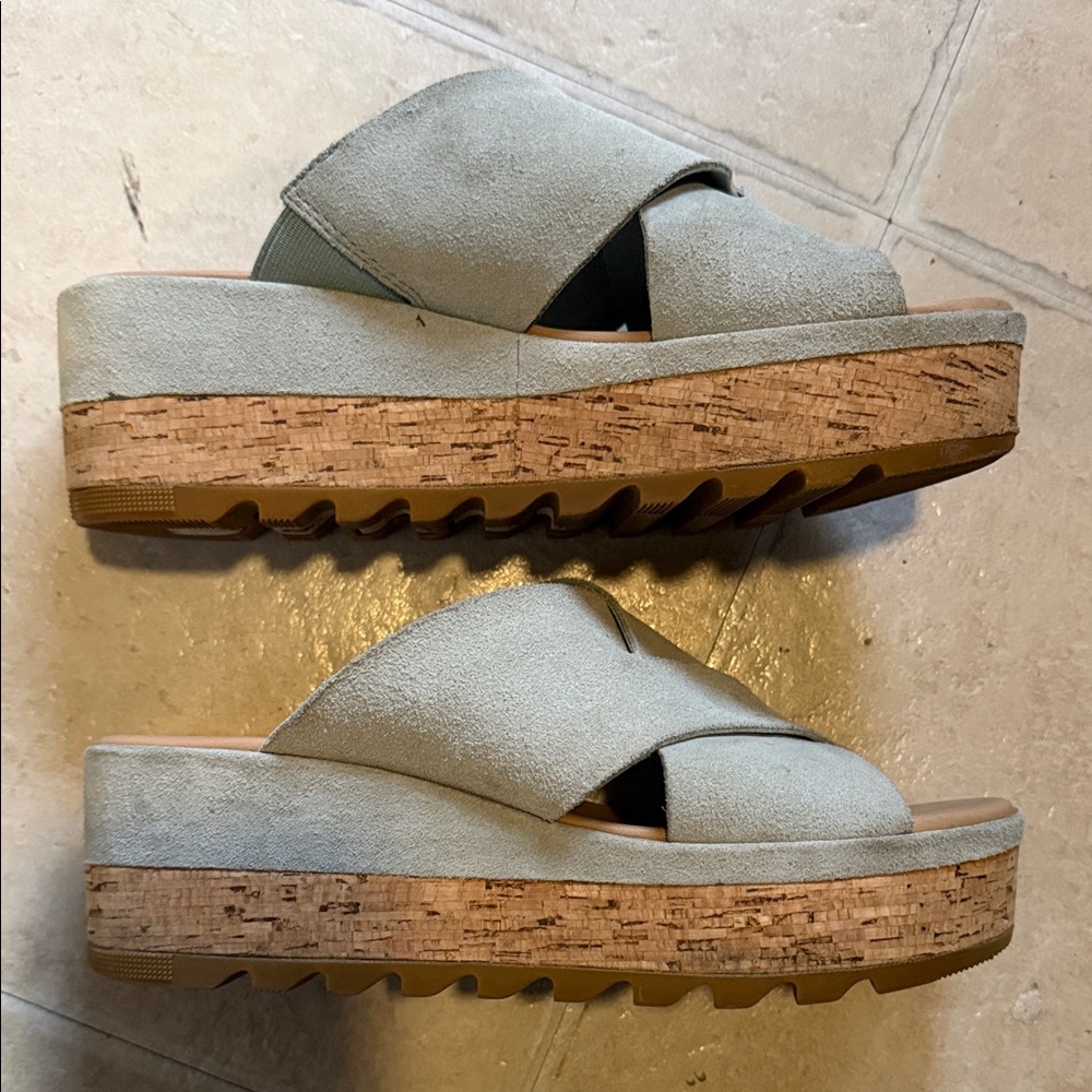 Sorel Women's Gray Platform Sandals